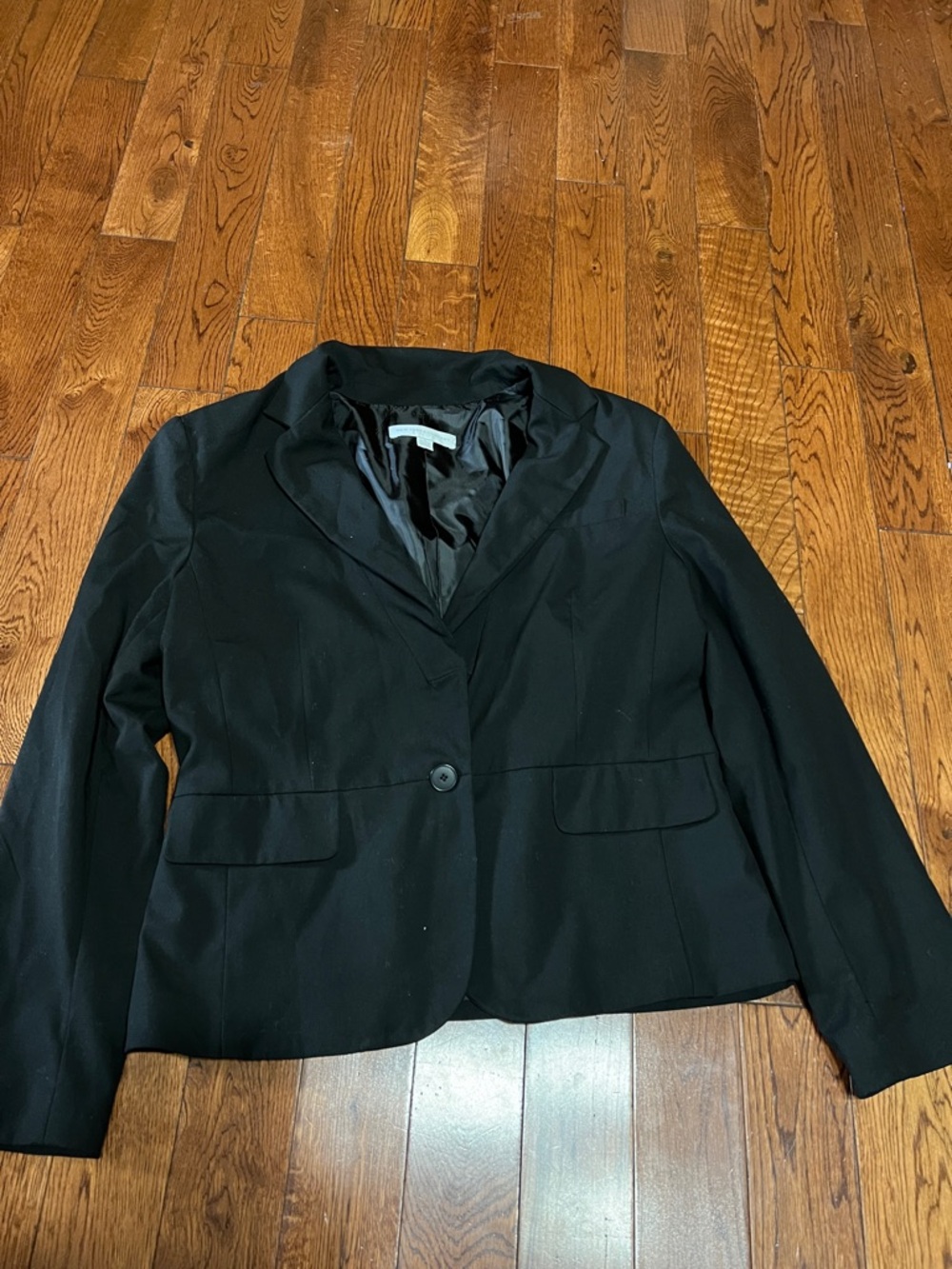 New York & Company Black Tailored Single-Button Blazer